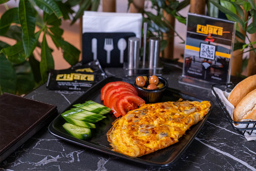 Mantarlı-Kaşarlı Omlet